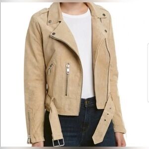 Bagatelle NYC genuine suede leather moto jacket, Size S